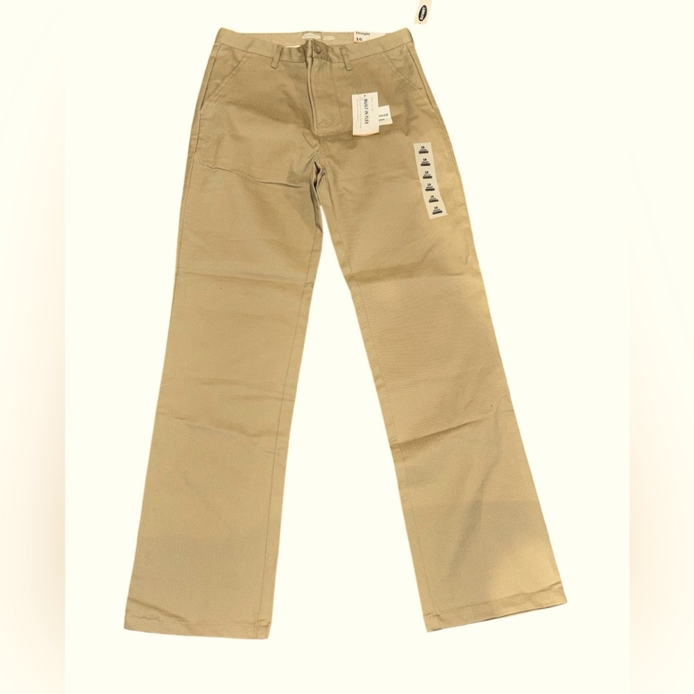 Old Navy Boys Tan Straight-Leg Pants